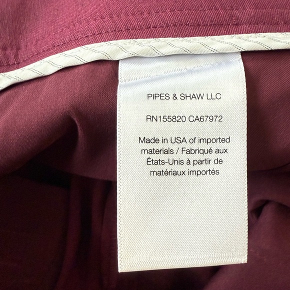 Veronica Beard Haina Linen Shorts Size 14 in Wine - Picture 5 of 6